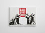 Wallity WY123 Banksy Lienzo Decorativo Enmarcado 50 x 70 cm